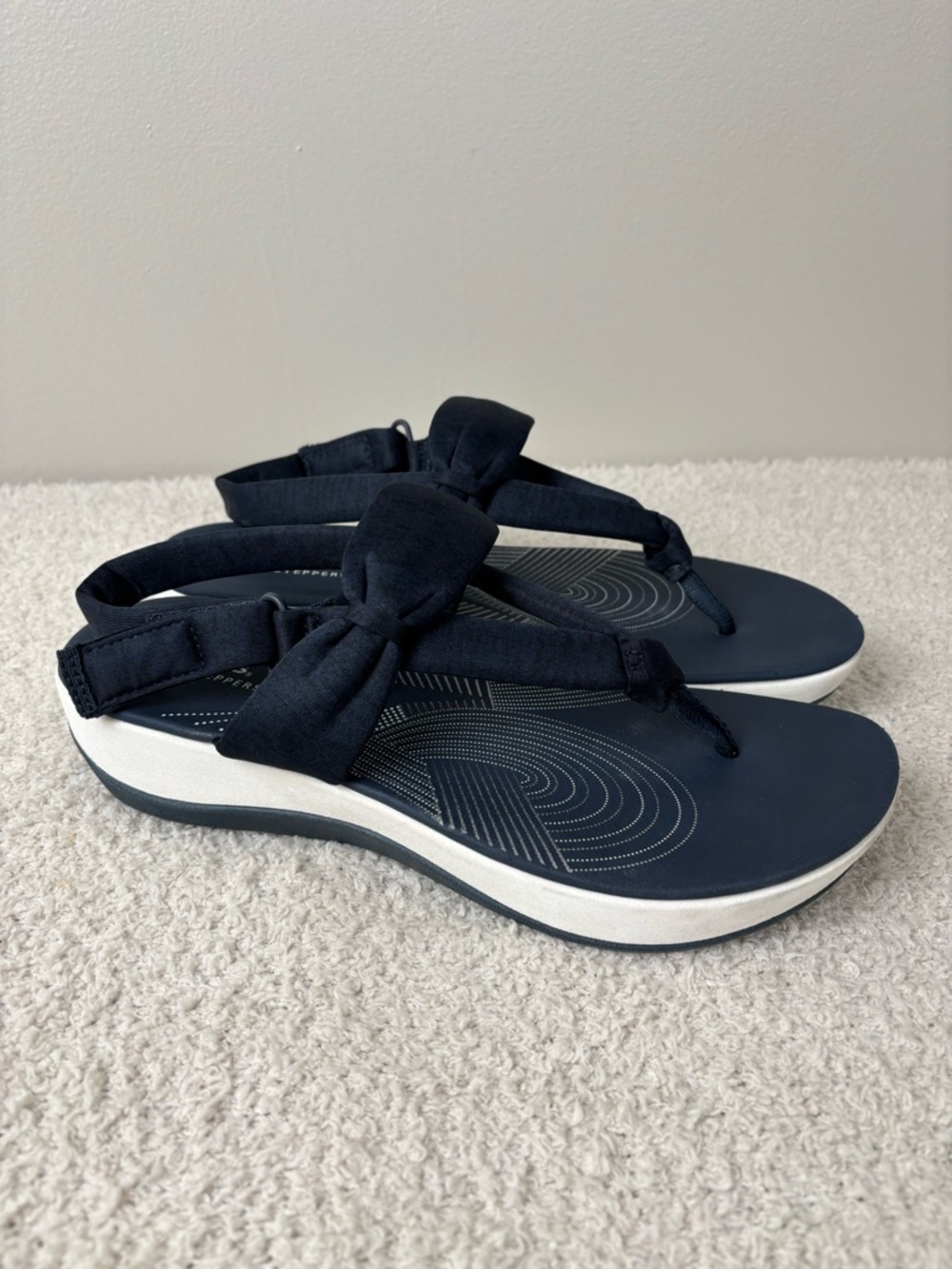Clarks‎ Cloudsteppers Sandals Womens 9.5 Blue Arla Nicole Cushioned Slingback